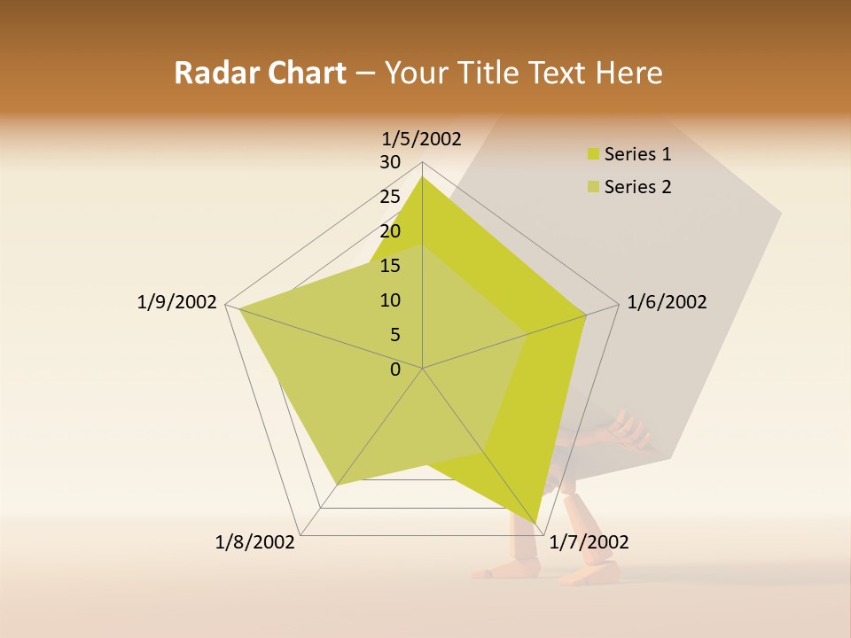 3D Rendering The Symbolic Man With Load PowerPoint Template