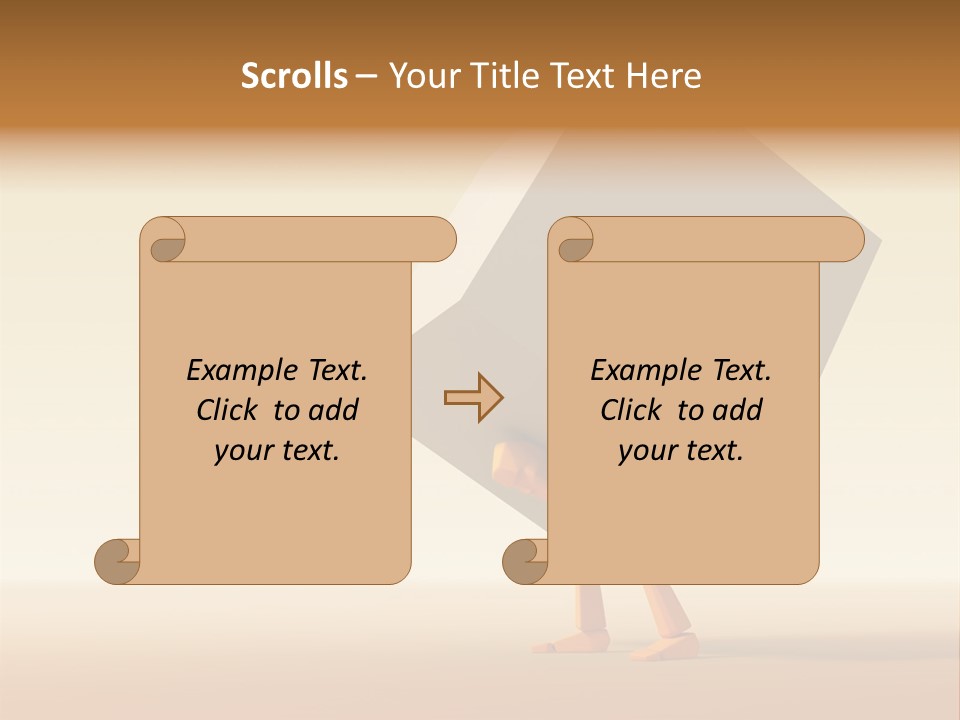 3D Rendering The Symbolic Man With Load PowerPoint Template