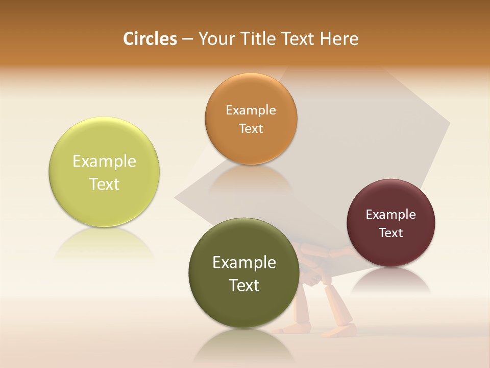 3D Rendering The Symbolic Man With Load PowerPoint Template