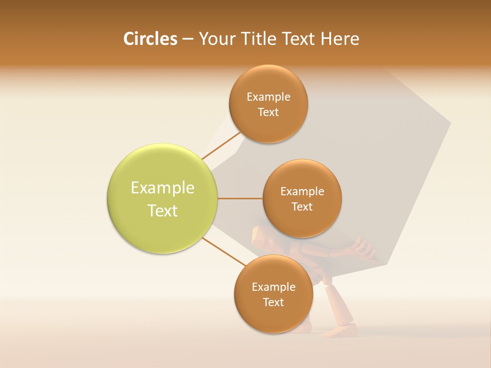 3D Rendering The Symbolic Man With Load PowerPoint Template