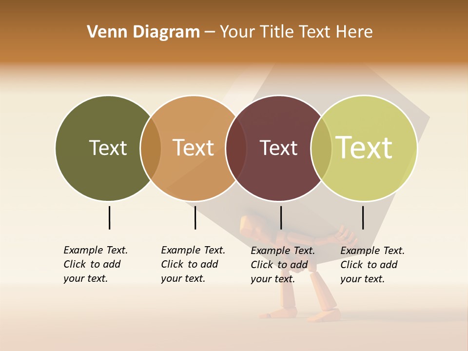 3D Rendering The Symbolic Man With Load PowerPoint Template