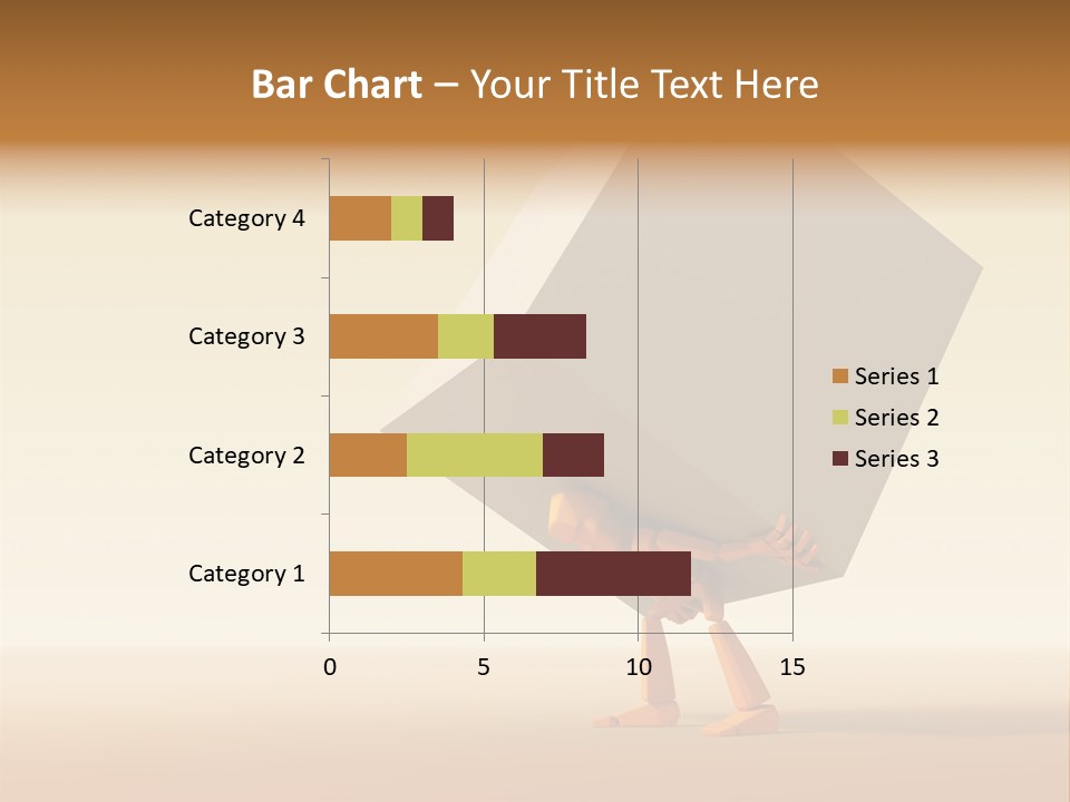 3D Rendering The Symbolic Man With Load PowerPoint Template