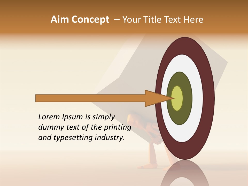 3D Rendering The Symbolic Man With Load PowerPoint Template