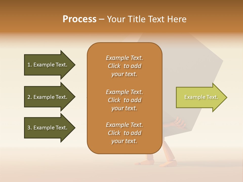 3D Rendering The Symbolic Man With Load PowerPoint Template