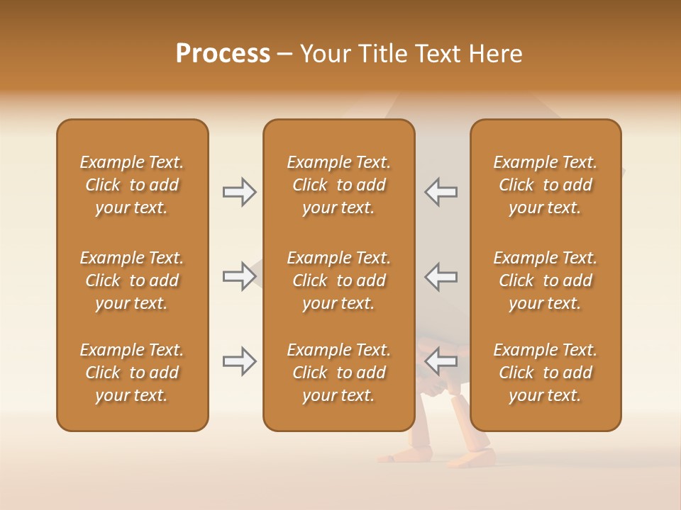 3D Rendering The Symbolic Man With Load PowerPoint Template