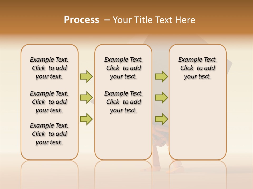 3D Rendering The Symbolic Man With Load PowerPoint Template