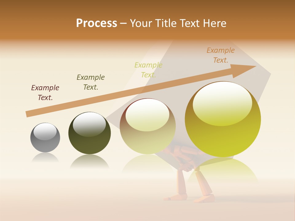 3D Rendering The Symbolic Man With Load PowerPoint Template