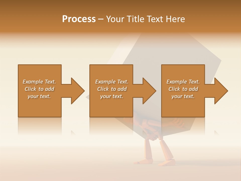 3D Rendering The Symbolic Man With Load PowerPoint Template