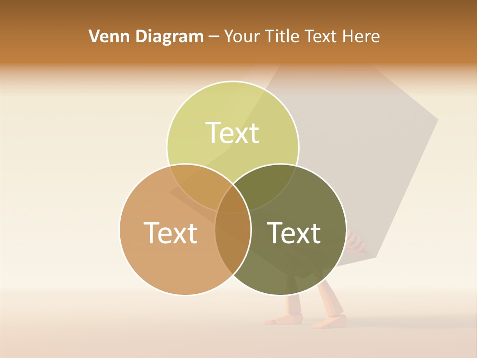 3D Rendering The Symbolic Man With Load PowerPoint Template