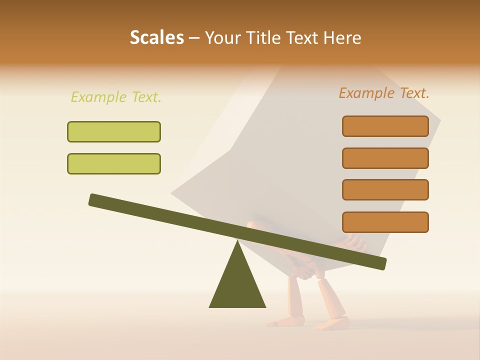 3D Rendering The Symbolic Man With Load PowerPoint Template
