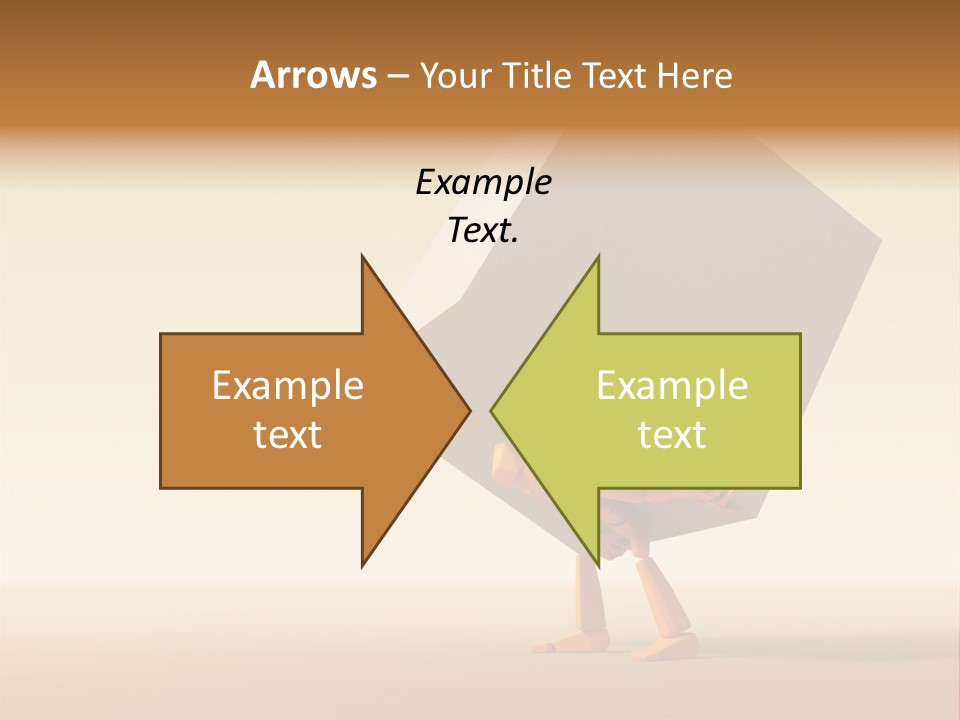 3D Rendering The Symbolic Man With Load PowerPoint Template