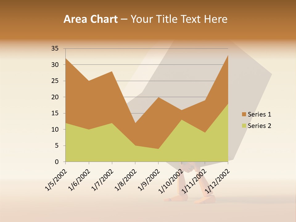 3D Rendering The Symbolic Man With Load PowerPoint Template