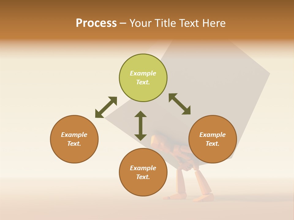 3D Rendering The Symbolic Man With Load PowerPoint Template