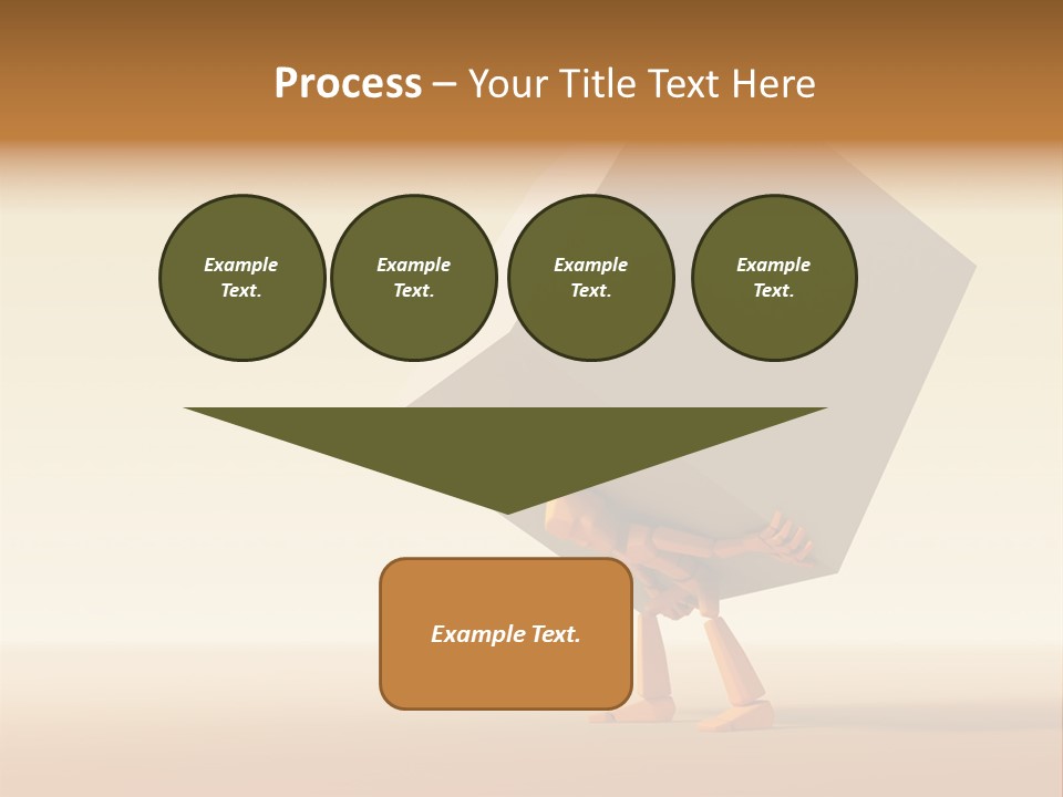 3D Rendering The Symbolic Man With Load PowerPoint Template