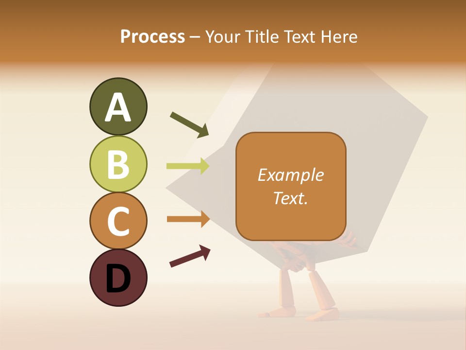 3D Rendering The Symbolic Man With Load PowerPoint Template