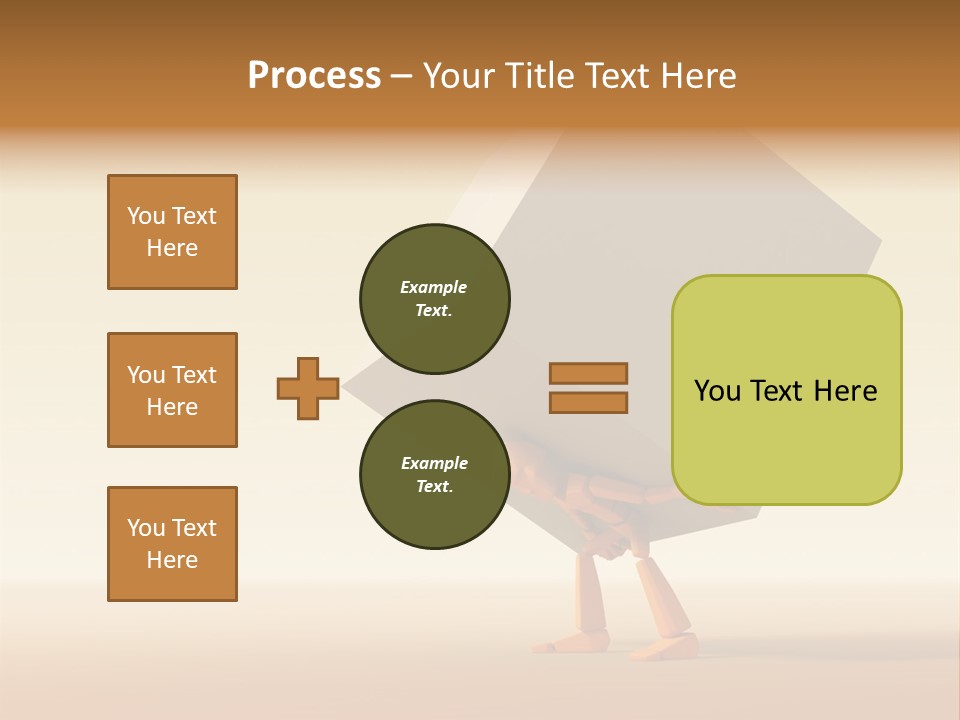 3D Rendering The Symbolic Man With Load PowerPoint Template
