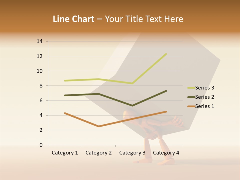 3D Rendering The Symbolic Man With Load PowerPoint Template