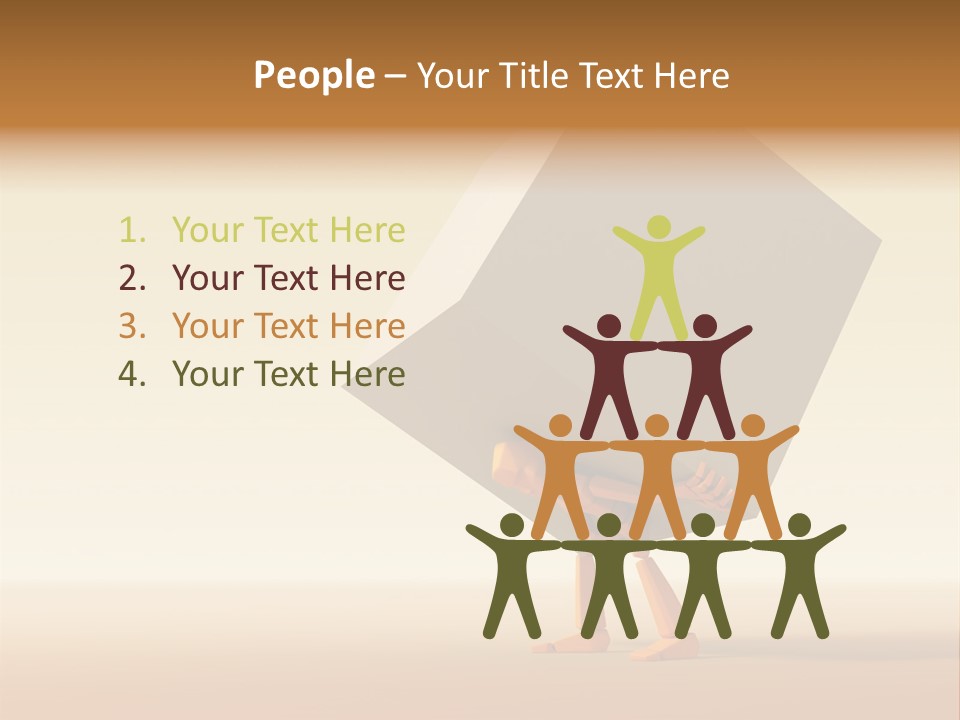 3D Rendering The Symbolic Man With Load PowerPoint Template