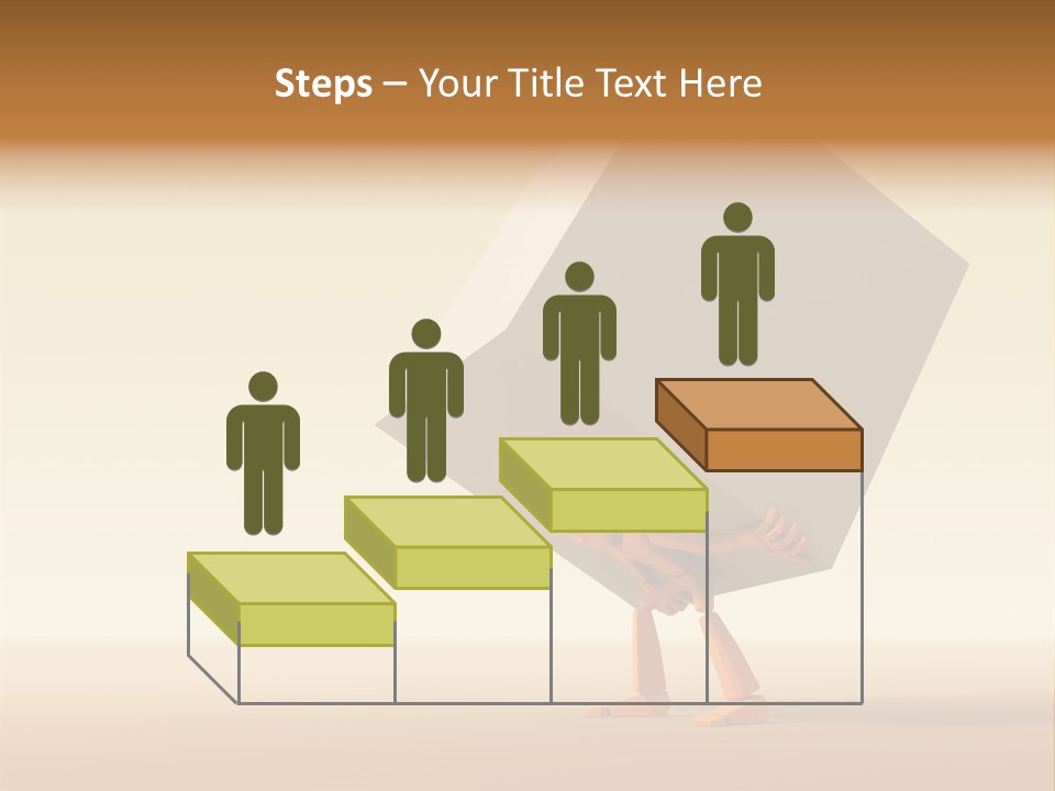 3D Rendering The Symbolic Man With Load PowerPoint Template