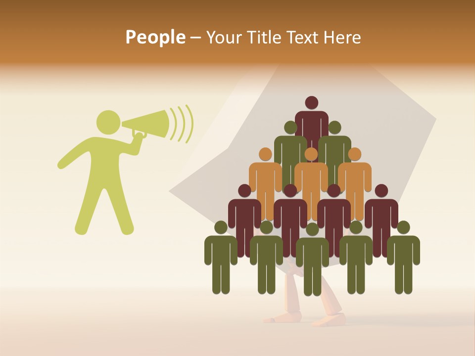 3D Rendering The Symbolic Man With Load PowerPoint Template