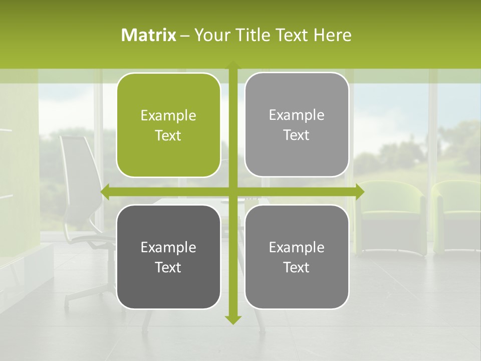 Modern Office Interior 3D Rendering PowerPoint Template