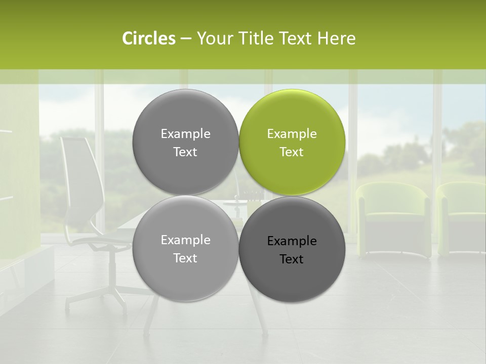 Modern Office Interior 3D Rendering PowerPoint Template
