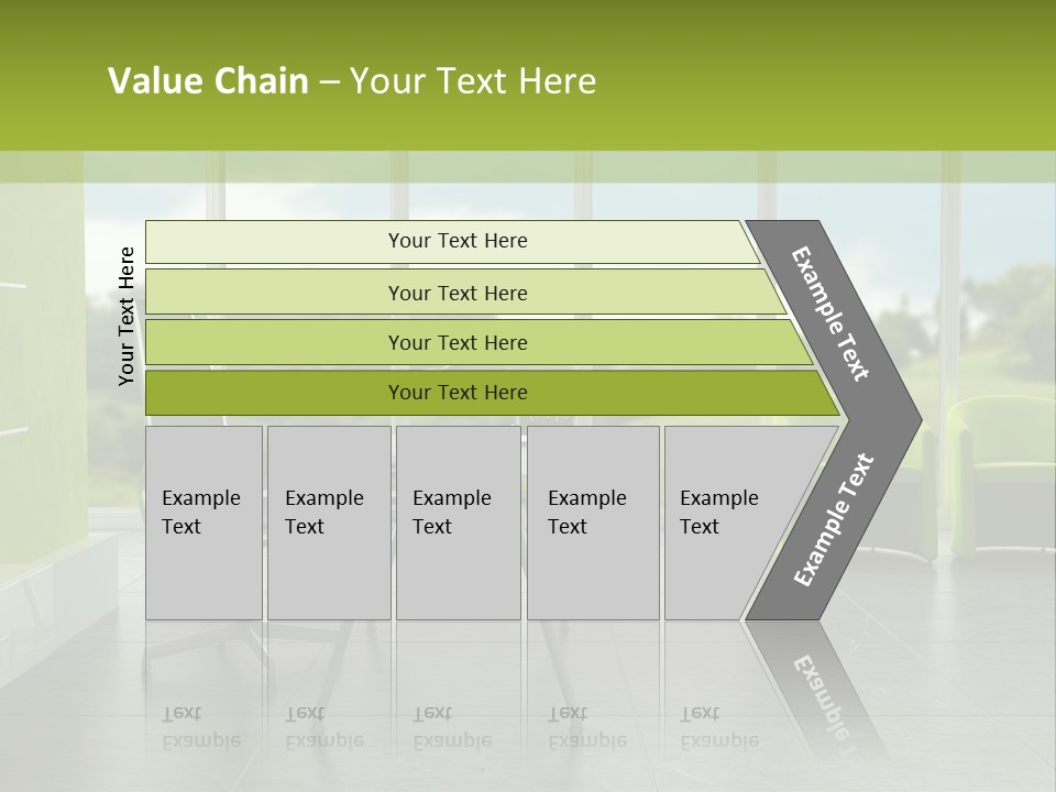 Modern Office Interior 3D Rendering PowerPoint Template