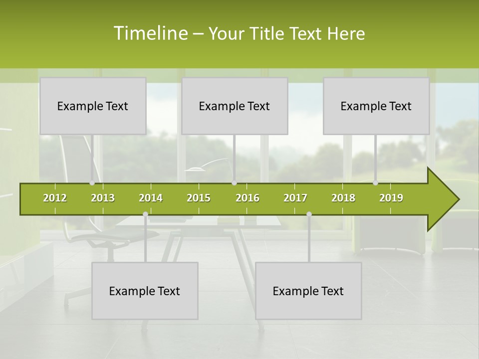 Modern Office Interior 3D Rendering PowerPoint Template