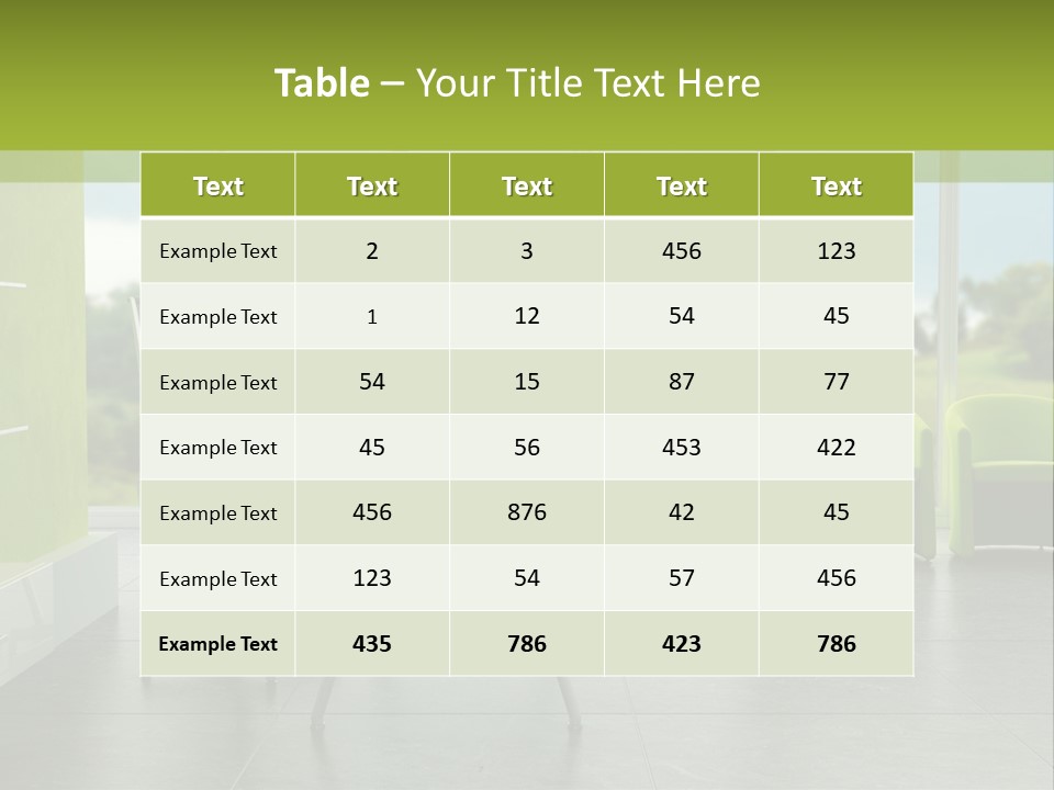 Modern Office Interior 3D Rendering PowerPoint Template