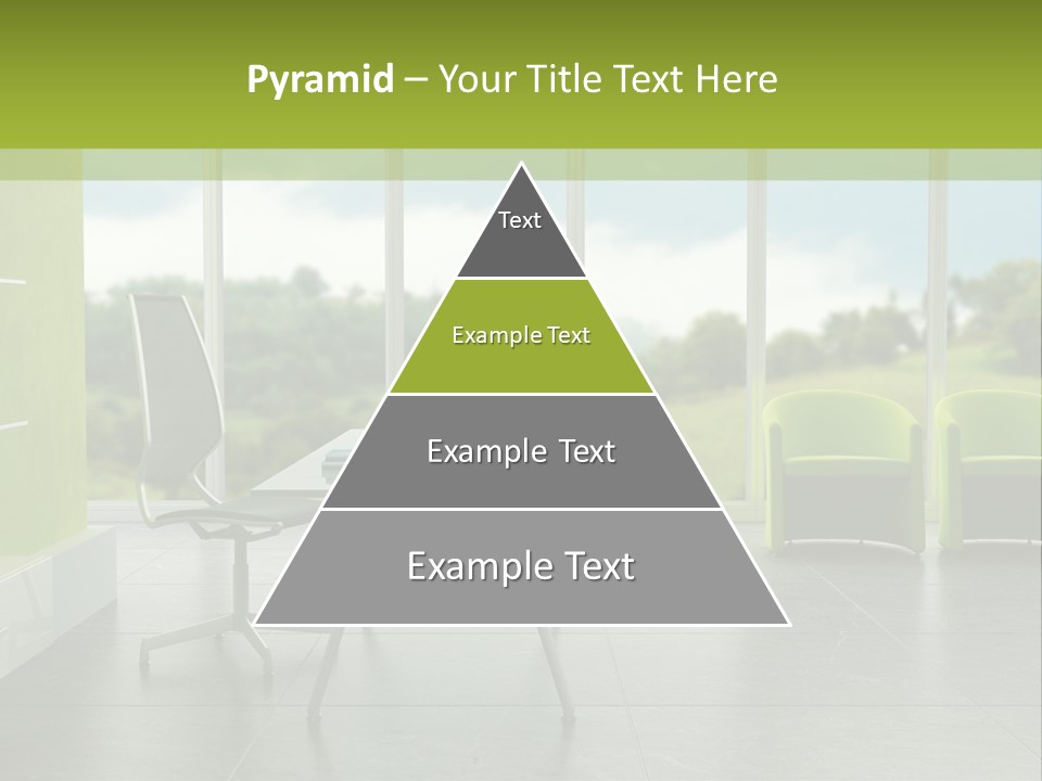 Modern Office Interior 3D Rendering PowerPoint Template