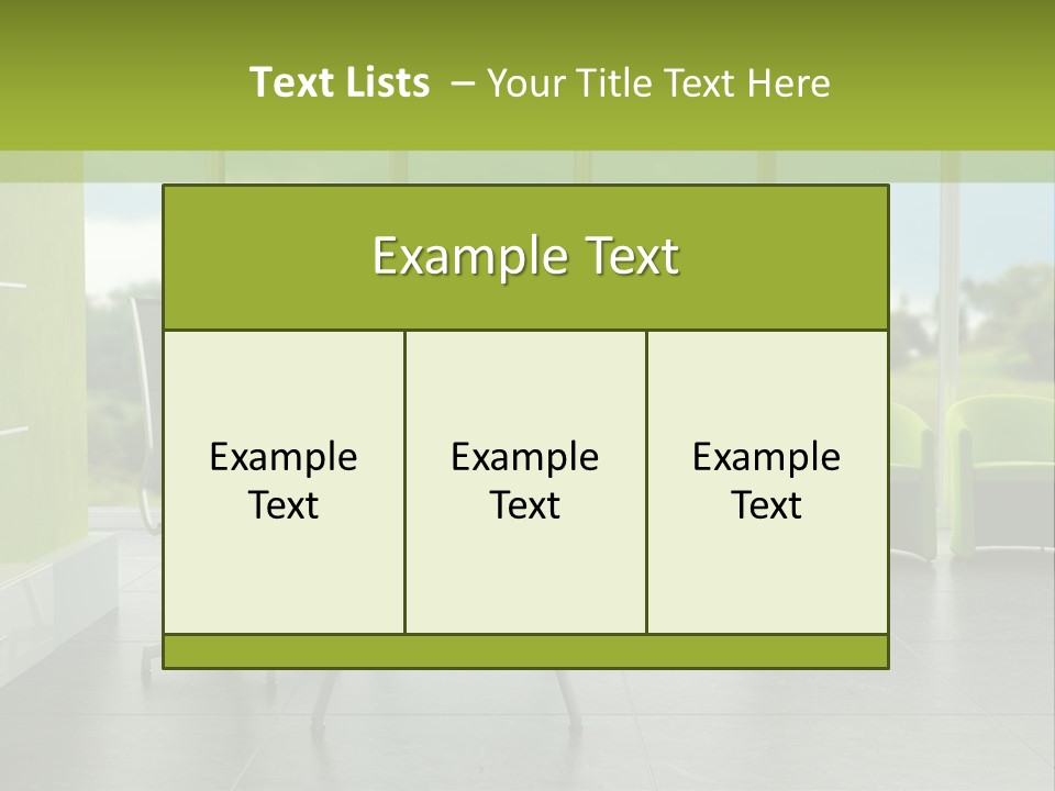 Modern Office Interior 3D Rendering PowerPoint Template