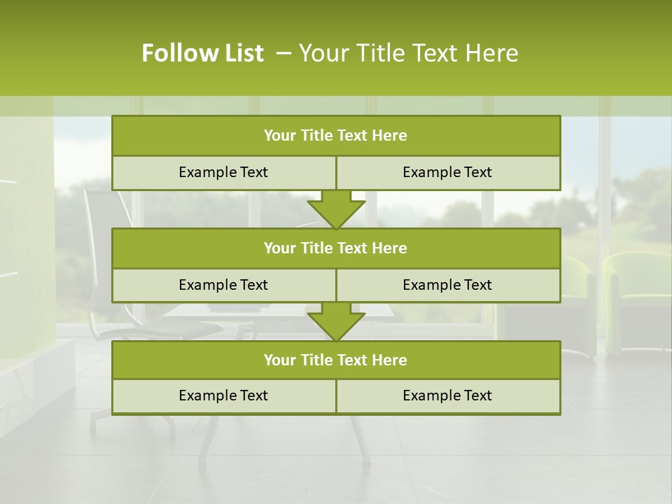Modern Office Interior 3D Rendering PowerPoint Template