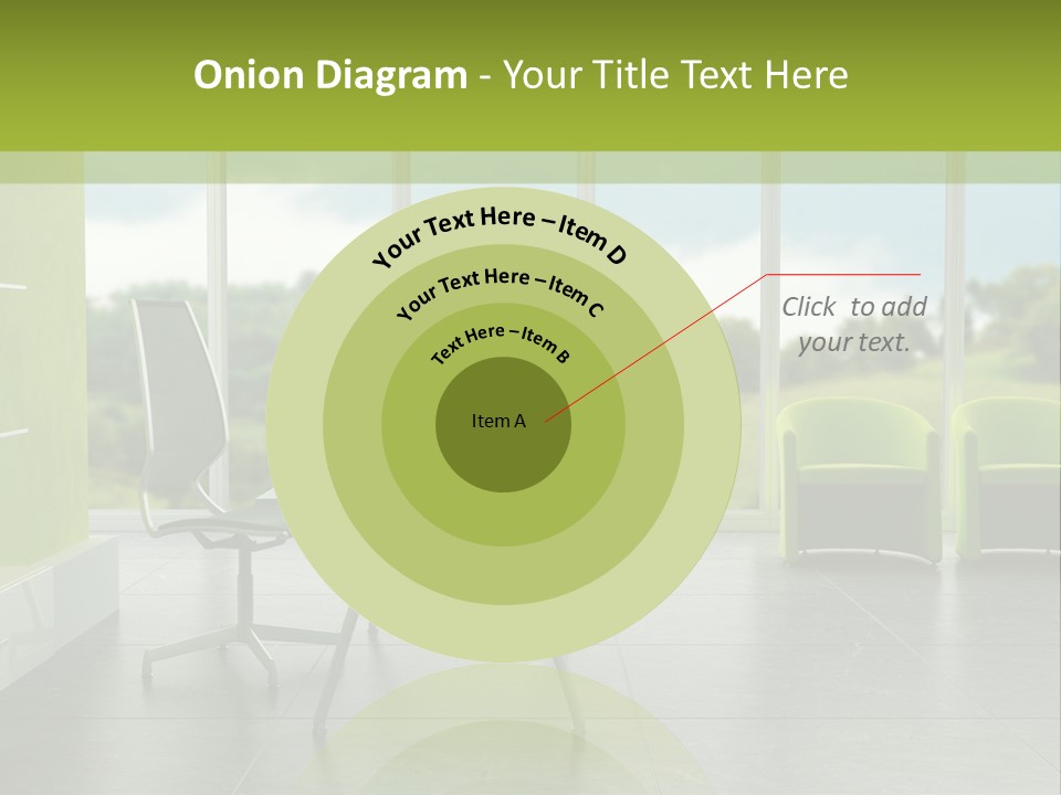 Modern Office Interior 3D Rendering PowerPoint Template