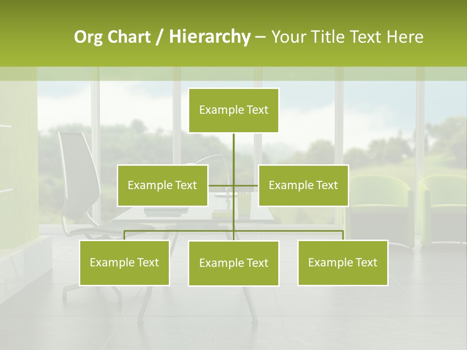 Modern Office Interior 3D Rendering PowerPoint Template