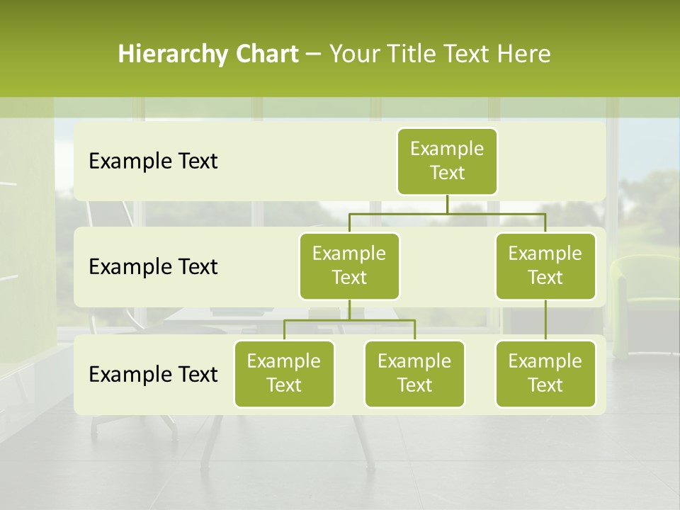 Modern Office Interior 3D Rendering PowerPoint Template