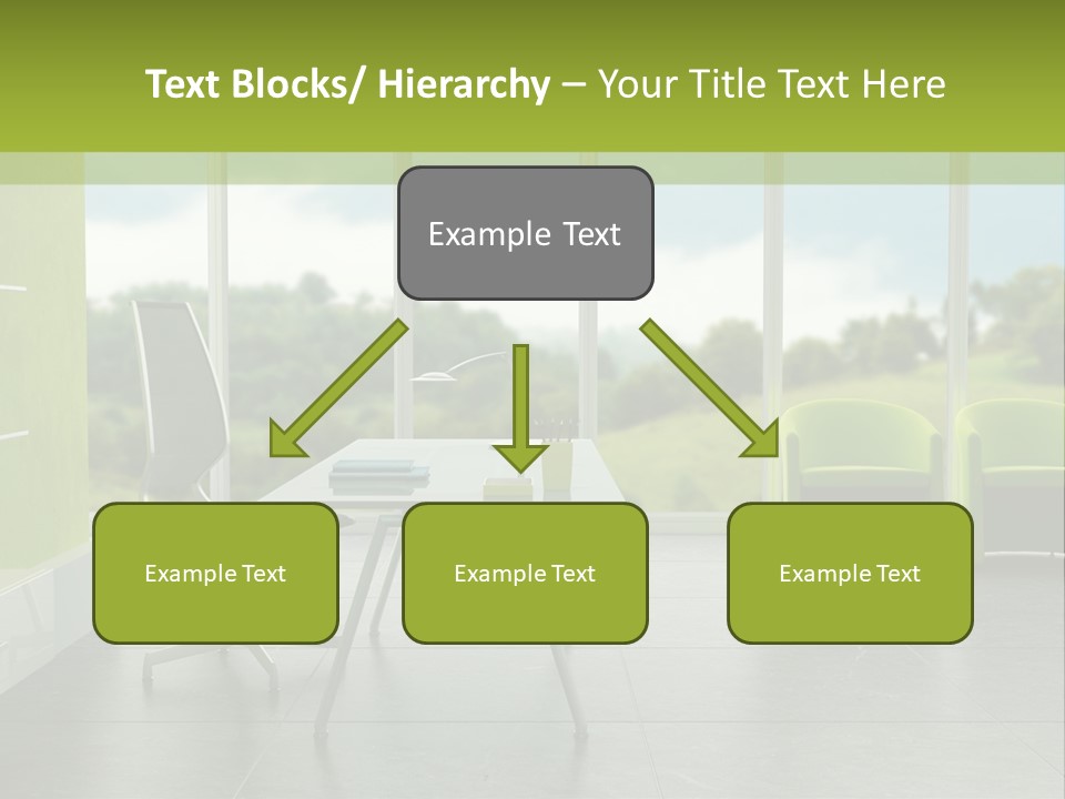 Modern Office Interior 3D Rendering PowerPoint Template