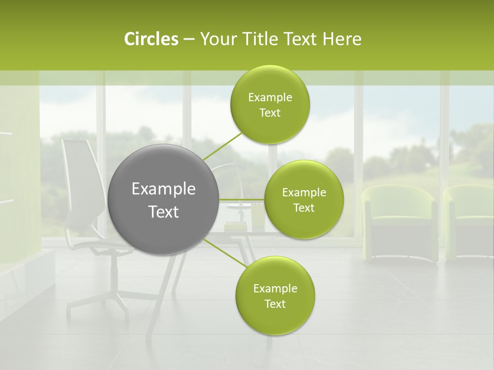 Modern Office Interior 3D Rendering PowerPoint Template