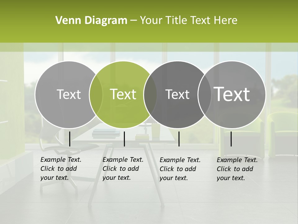 Modern Office Interior 3D Rendering PowerPoint Template
