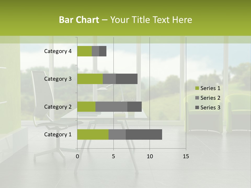 Modern Office Interior 3D Rendering PowerPoint Template