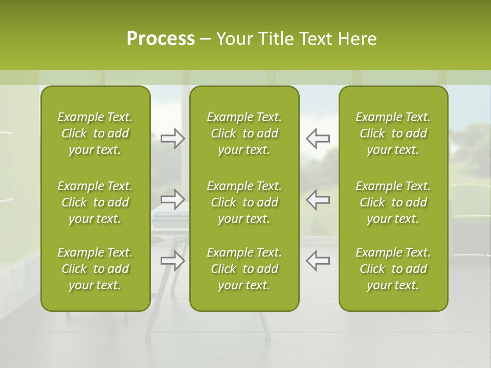 Modern Office Interior 3D Rendering PowerPoint Template