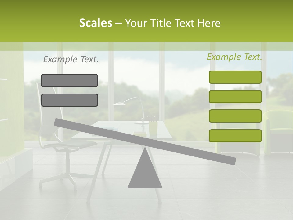 Modern Office Interior 3D Rendering PowerPoint Template