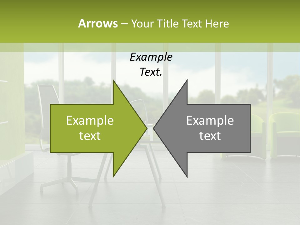 Modern Office Interior 3D Rendering PowerPoint Template