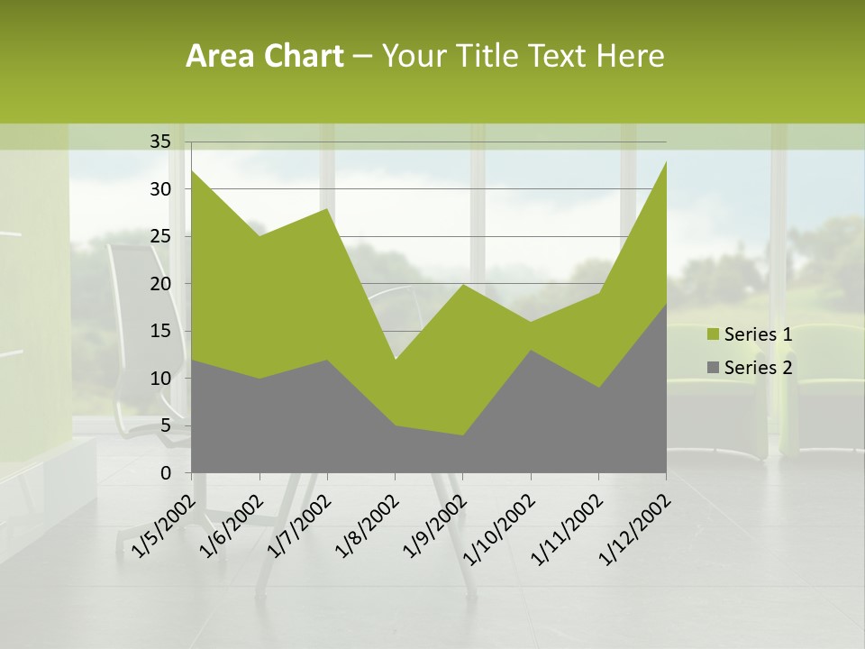 Modern Office Interior 3D Rendering PowerPoint Template