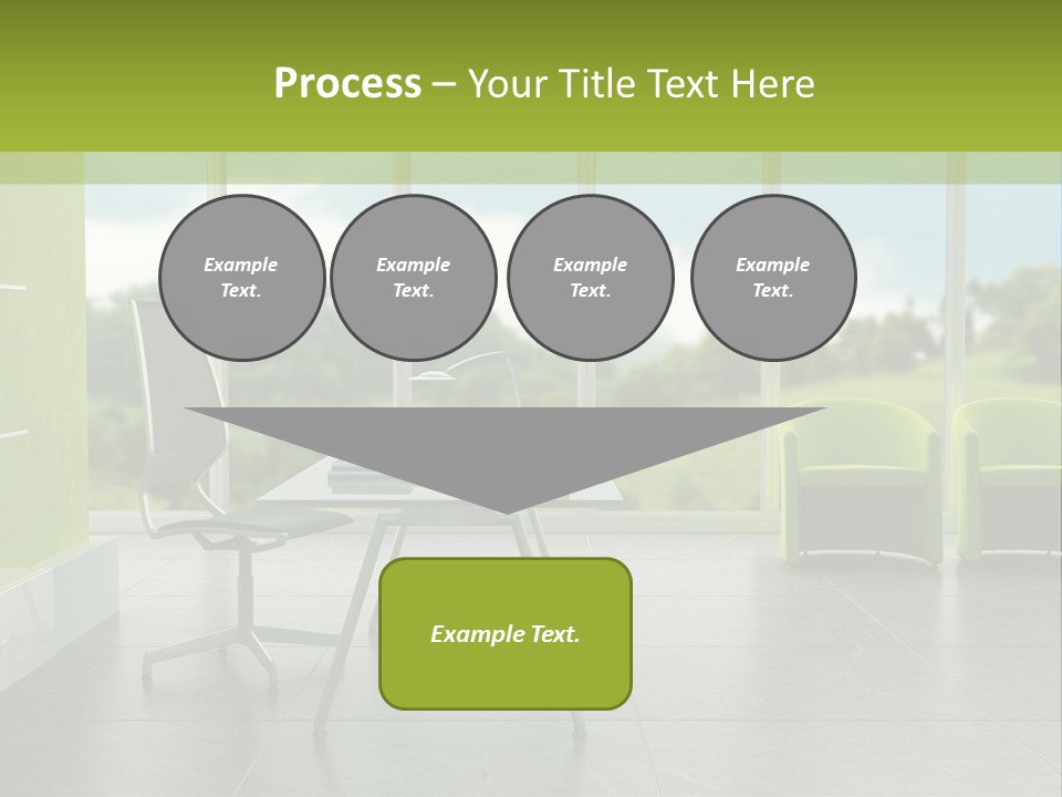 Modern Office Interior 3D Rendering PowerPoint Template