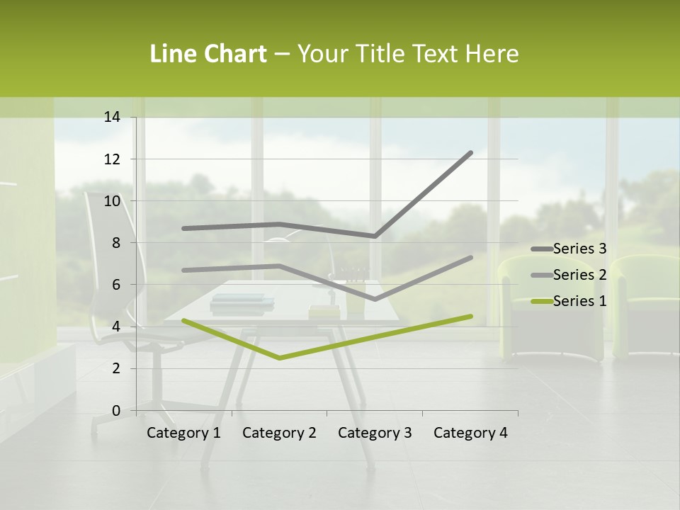 Modern Office Interior 3D Rendering PowerPoint Template
