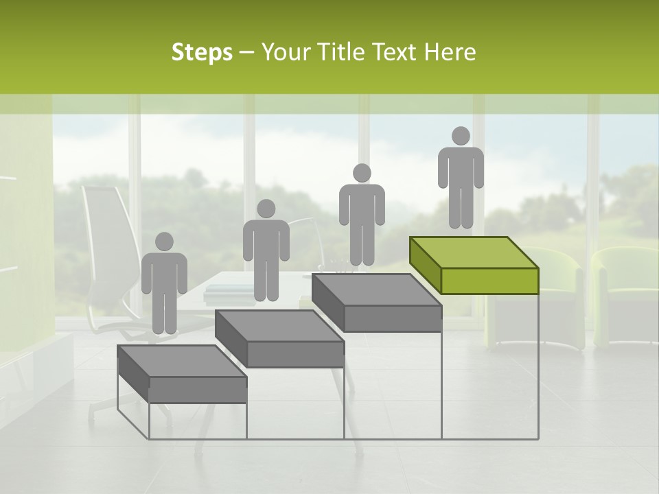 Modern Office Interior 3D Rendering PowerPoint Template