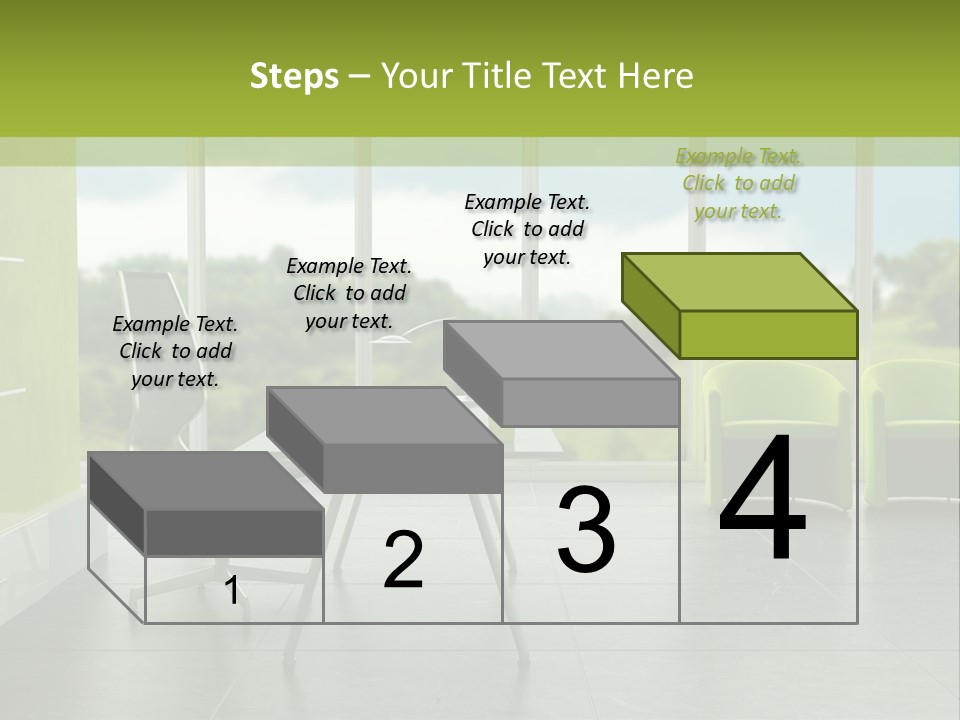 Modern Office Interior 3D Rendering PowerPoint Template