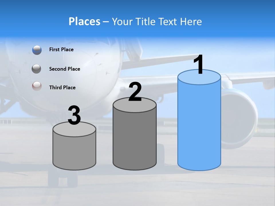 Business Plane Parked At The Airport PowerPoint Template