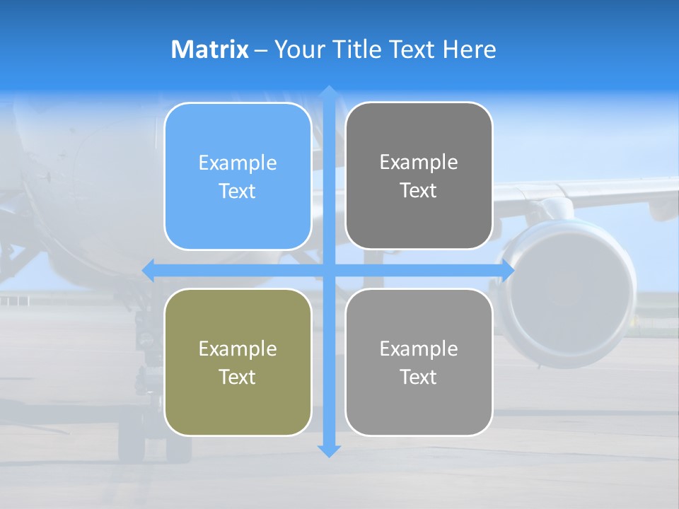 Business Plane Parked At The Airport PowerPoint Template