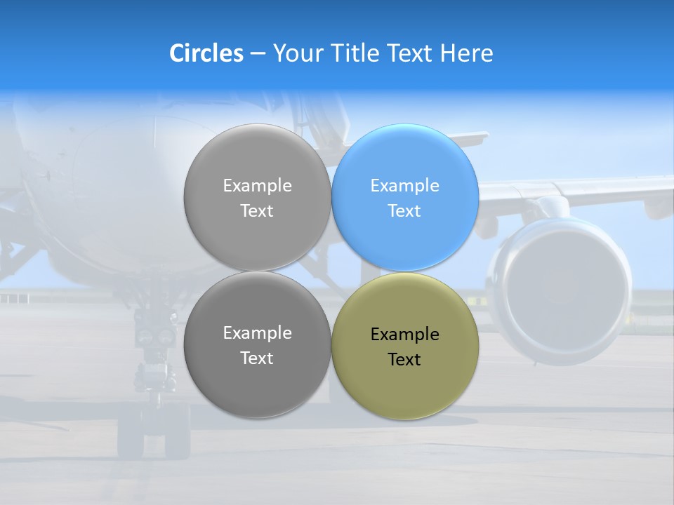 Business Plane Parked At The Airport PowerPoint Template